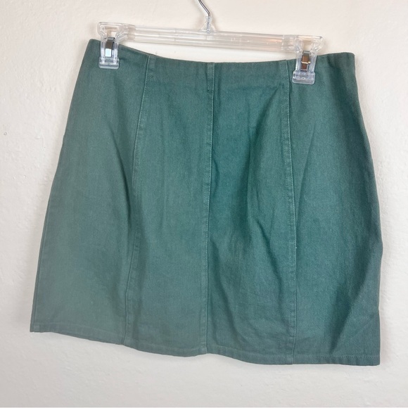 Miami-moss green skirt with front zip up & pockets-Medium - Picture 6 of 9